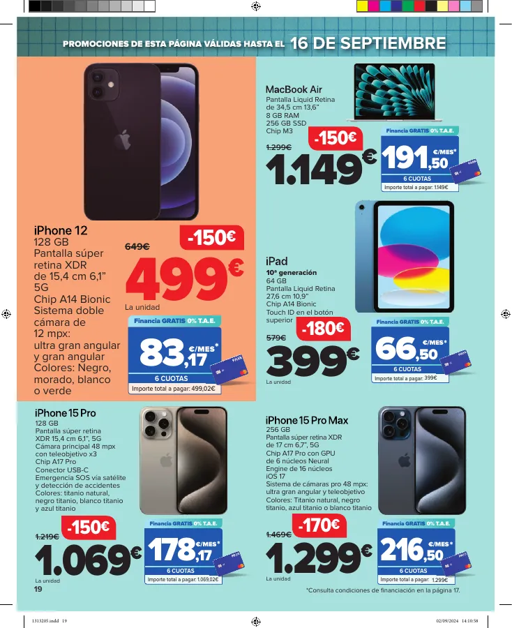 Número de página 19 del folleto promocional de la tienda Carrefour - vuelta cole ahorro - fecha de vigencia: desde19.08 bis 19.09