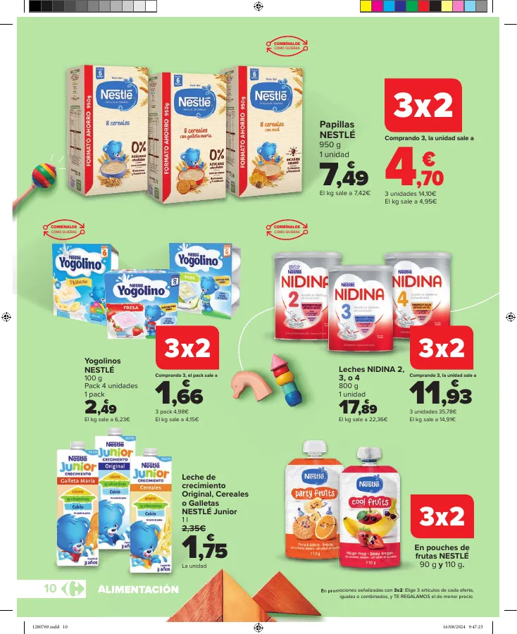 Número de página 10 del folleto promocional de la tienda Carrefour - Ahorrar es un juego de ninos - fecha de vigencia: desde28.08 bis 23.09