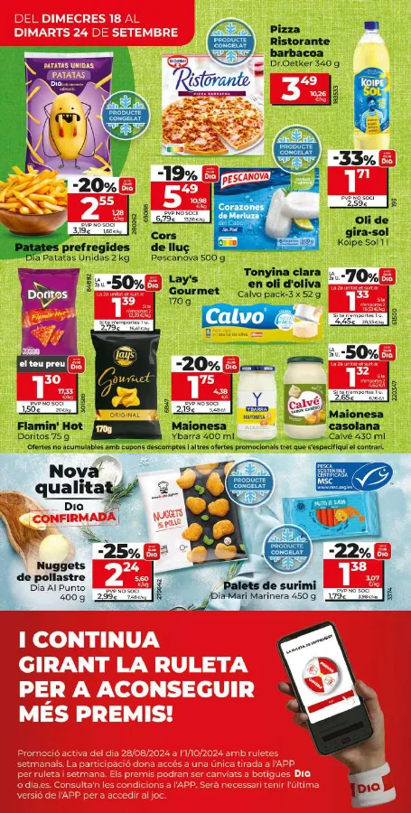 Número de página 10 del folleto promocional de la tienda Dia - Nova qualitat dia confirmada - fecha de vigencia: desde18.09 bis 24.09