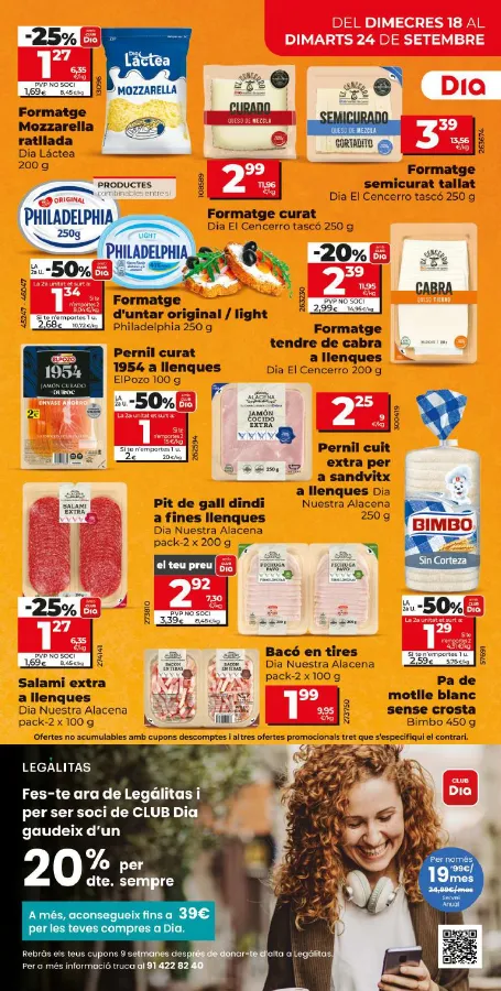 Número de página 7 del folleto promocional de la tienda Dia - Nova qualitat dia confirmada - fecha de vigencia: desde18.09 bis 24.09