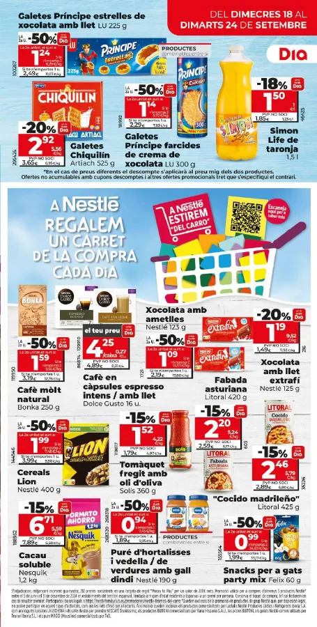 Número de página 9 del folleto promocional de la tienda Dia - Nova qualitat dia confirmada - fecha de vigencia: desde18.09 bis 24.09