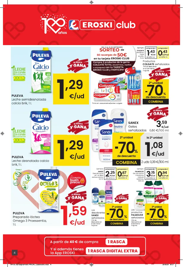 Número de página 4 del folleto promocional de la tienda Eroski - Más de 2000 productos, SIEMPRE A BUEN PRECIO - fecha de vigencia: desde12.09 bis 25.09