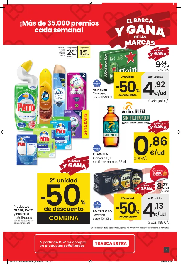 Número de página 5 del folleto promocional de la tienda Eroski - Más de 2000 productos, SIEMPRE A BUEN PRECIO - fecha de vigencia: desde12.09 bis 25.09