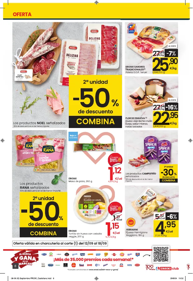 Número de página 8 del folleto promocional de la tienda Eroski - Más de 2000 productos, SIEMPRE A BUEN PRECIO - fecha de vigencia: desde12.09 bis 25.09