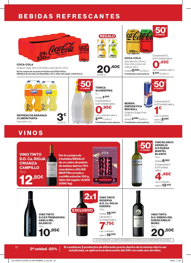 Número de página 24 del folleto promocional de la tienda Hipercor - buenos precios a diario - fecha de vigencia: desde12.09 bis 25.09