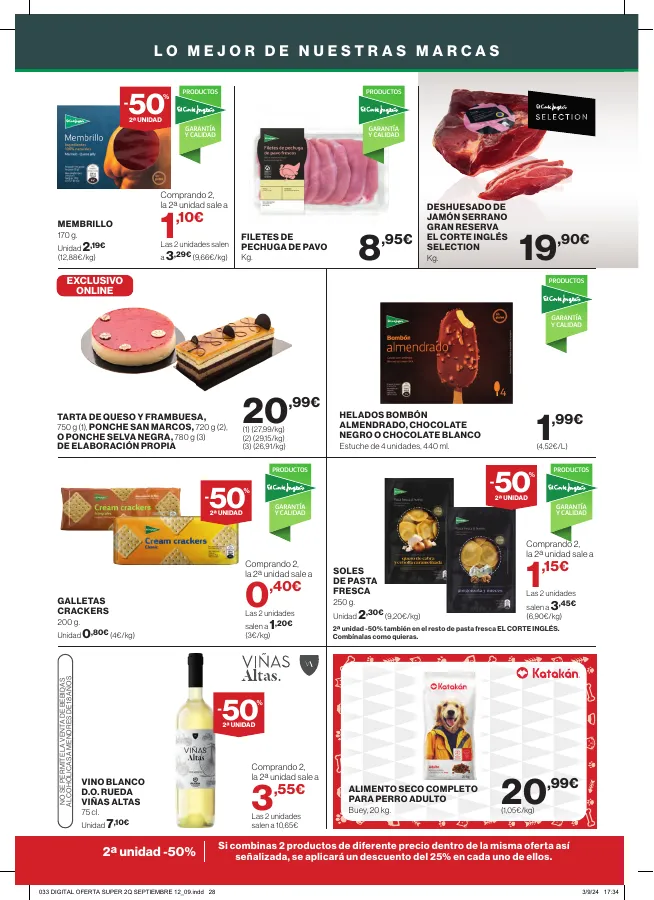 Número de página 28 del folleto promocional de la tienda Hipercor - buenos precios a diario - fecha de vigencia: desde12.09 bis 25.09