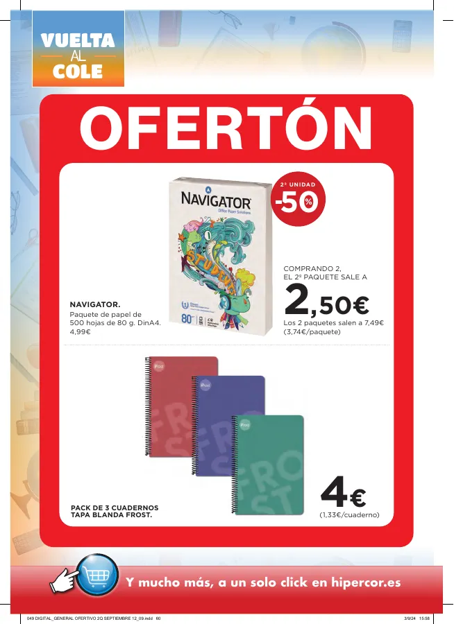 Número de página 52 del folleto promocional de la tienda Hipercor - buenos precios a diario - fecha de vigencia: desde12.09 bis 25.09