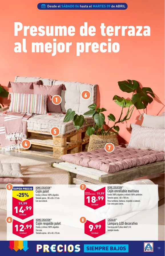 Número de página 19 del folleto promocional de la tienda Aldi - Folleto semanal - fecha de vigencia: desde03.04 bis 09.04