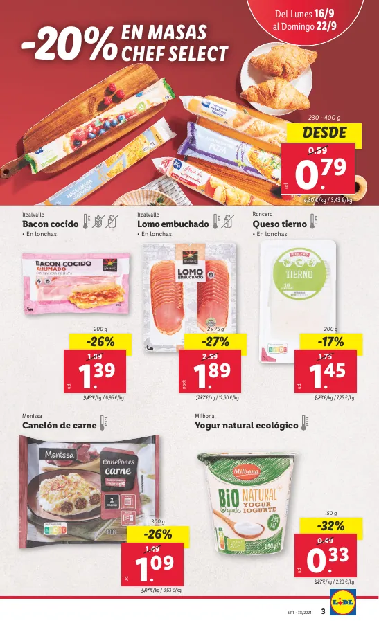 Número de página 3 del folleto promocional de la tienda Lidl - nueava tienda villaviciosa de odon lo seguimos celebrando - fecha de vigencia: desde16.09 bis 30.09