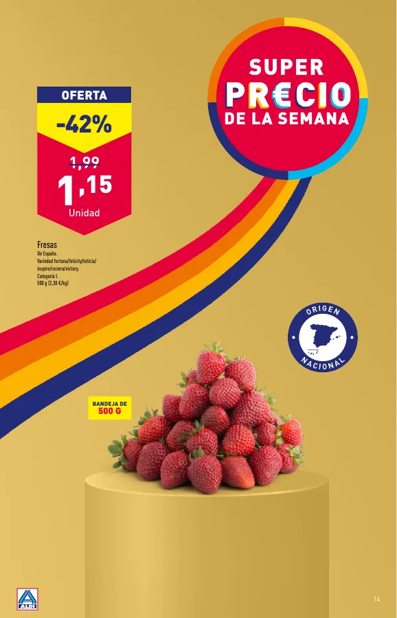 Número de página 14 del folleto promocional de la tienda Aldi - Folleto semanal - fecha de vigencia: desde10.04 bis 16.04