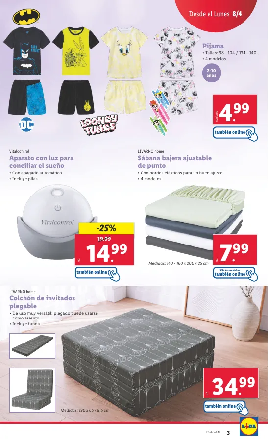 Número de página 3 del folleto promocional de la tienda Lidl - FOLLETO BAZAR 8/4 - fecha de vigencia: desde01.04 bis 08.04