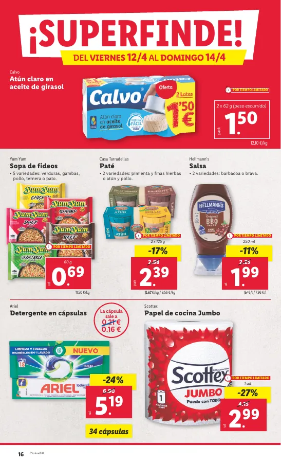 Número de página 34 del folleto promocional de la tienda Lidl - FOLLETO BAZAR 8/4 - fecha de vigencia: desde01.04 bis 08.04