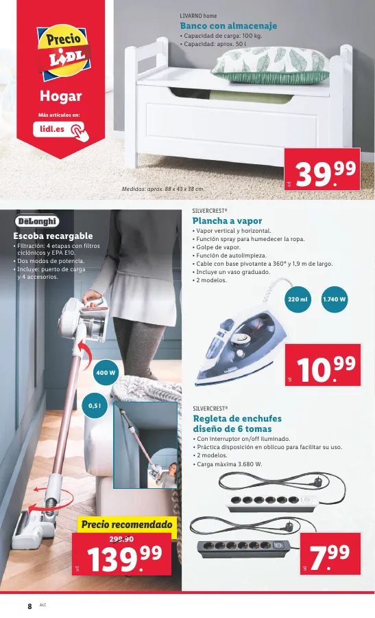 Número de página 8 del folleto promocional de la tienda Lidl - FOLLETO BAZAR 8/4 - fecha de vigencia: desde01.04 bis 08.04