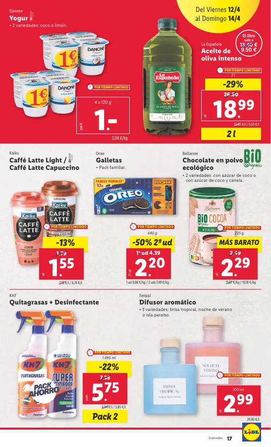 Número de página 17 del folleto promocional de la tienda Lidl - FOLLETO ALIMENTACIÓN 8/4 - fecha de vigencia: desde08.04 bis 14.04