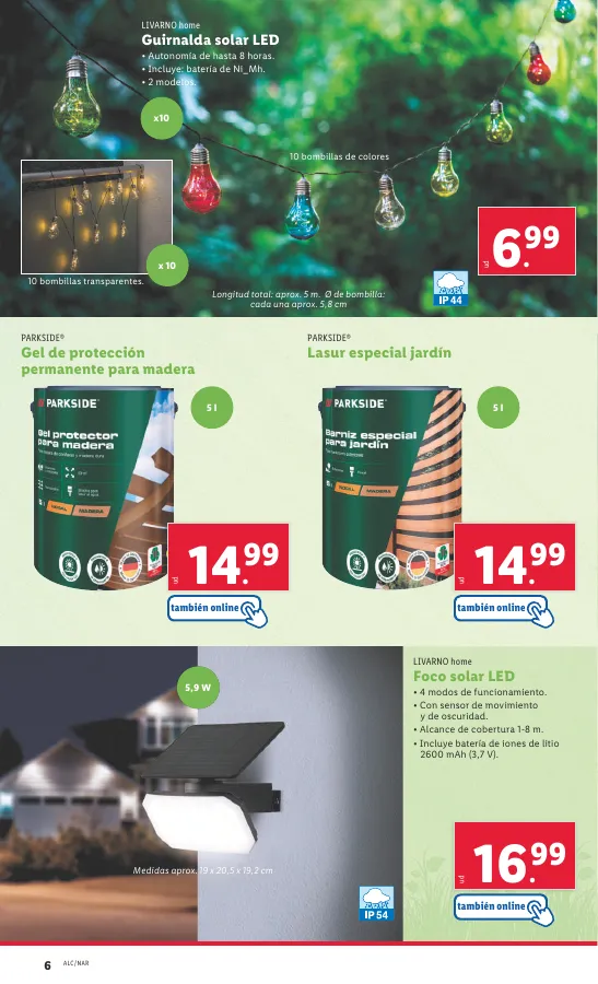 Número de página 34 del folleto promocional de la tienda Lidl - FOLLETO ALIMENTACIÓN 8/4 - fecha de vigencia: desde08.04 bis 14.04