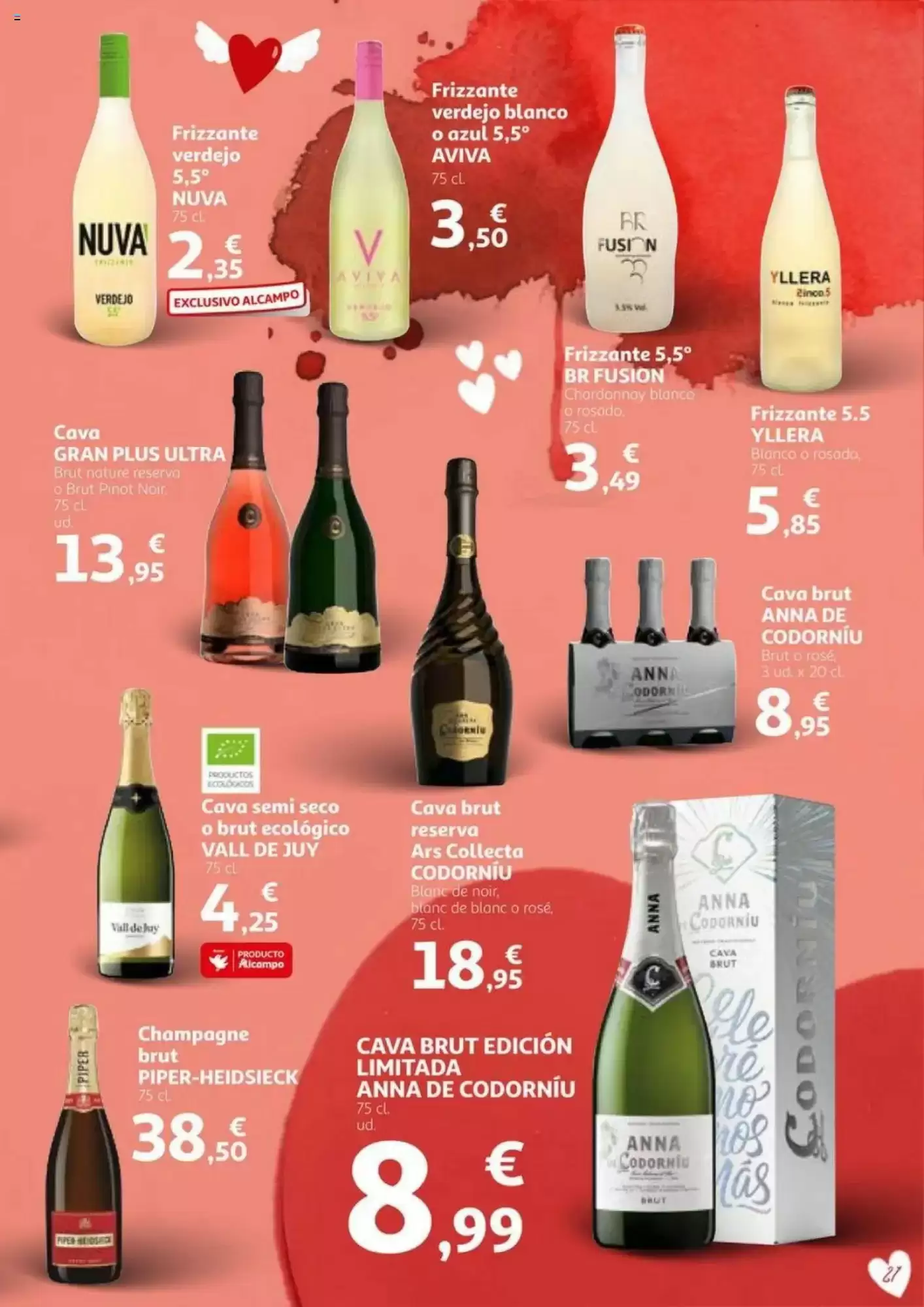 Número de página 21 del folleto promocional de la tienda Alcampo - En San Valentin sales ganando - fecha de vigencia: desde01.02 bis 14.02