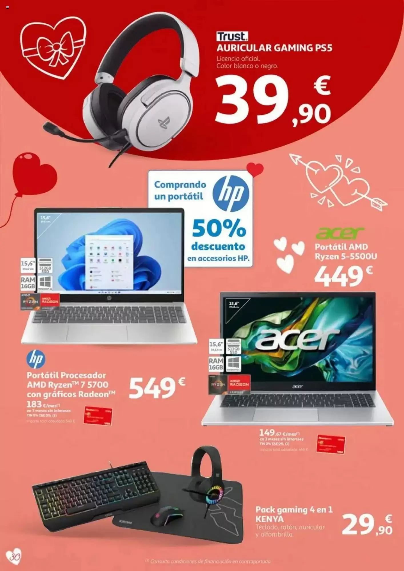 Número de página 30 del folleto promocional de la tienda Alcampo - En San Valentin sales ganando - fecha de vigencia: desde01.02 bis 14.02