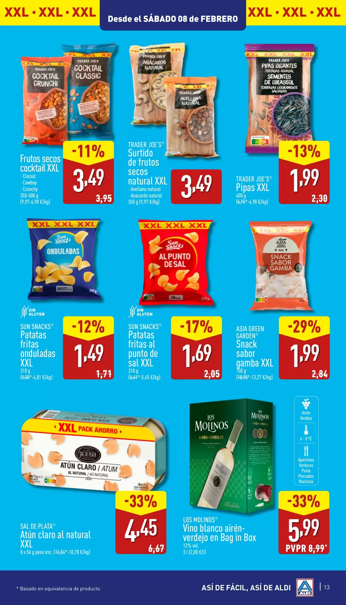 Número de página 13 del folleto promocional de la tienda Aldi - Precios siempre bajos para ahorrar siempre - fecha de vigencia: desde05.02 bis 11.02