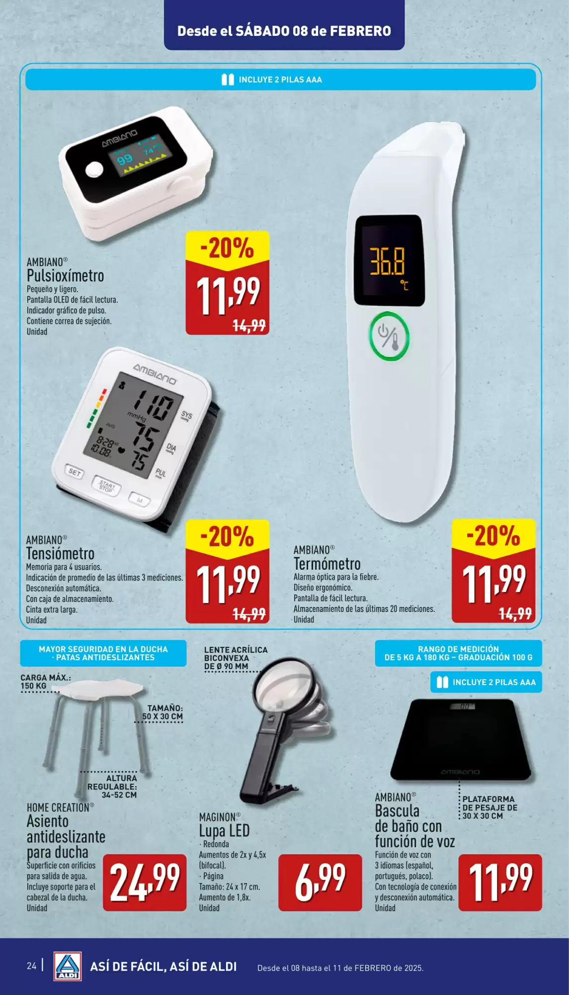 Número de página 24 del folleto promocional de la tienda Aldi - Precios siempre bajos para ahorrar siempre - fecha de vigencia: desde05.02 bis 11.02