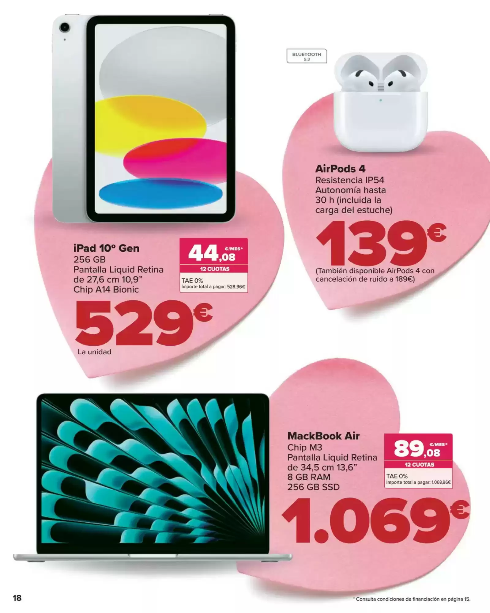 Número de página 18 del folleto promocional de la tienda Carrefour - San Velentin Amor de precios - fecha de vigencia: desde04.02 bis 14.02