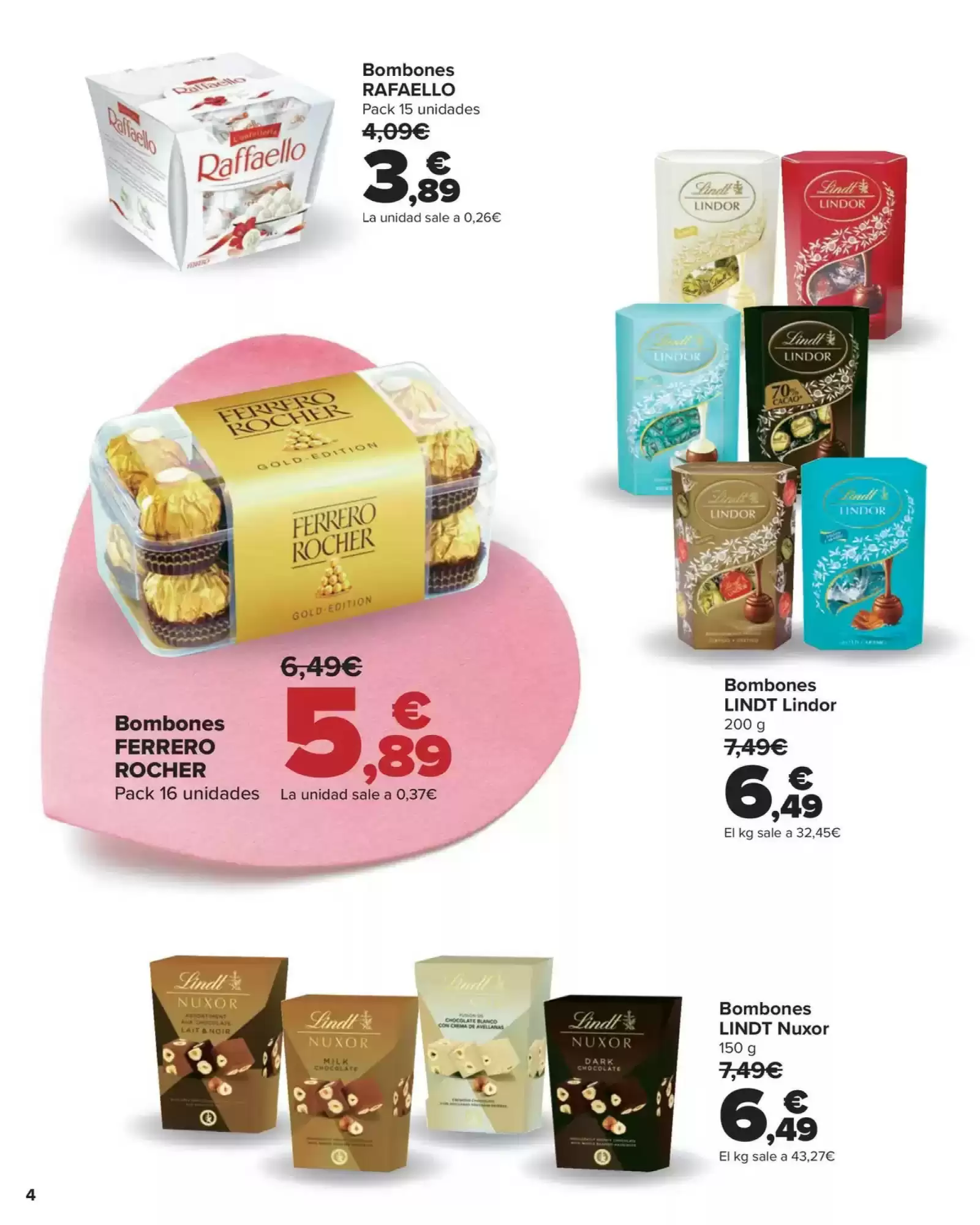 Número de página 4 del folleto promocional de la tienda Carrefour - San Velentin Amor de precios - fecha de vigencia: desde04.02 bis 14.02