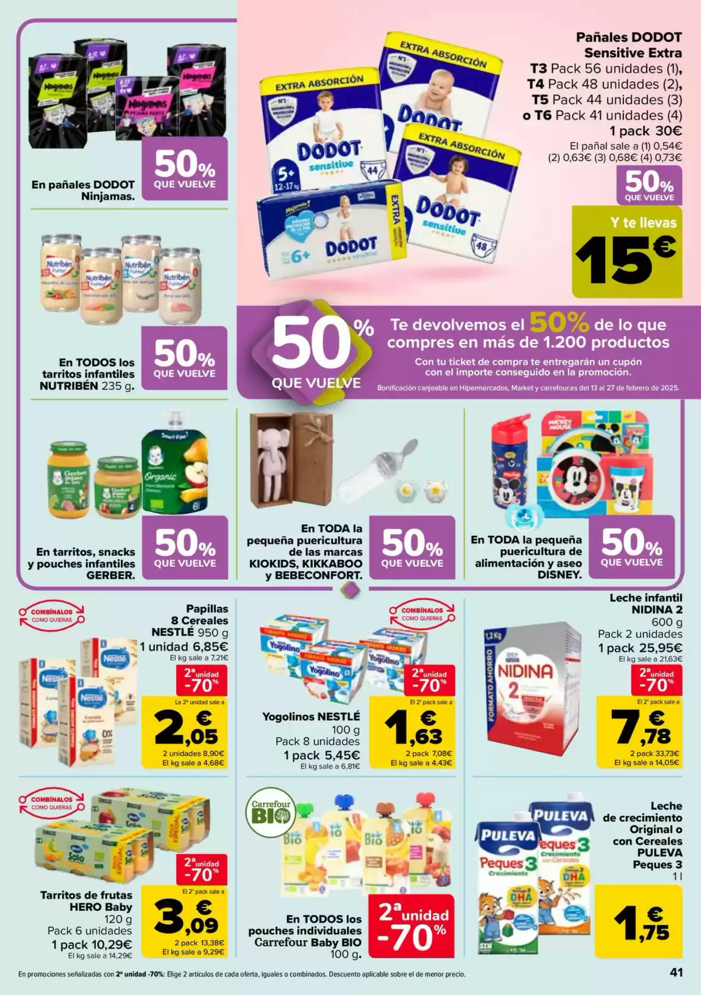 Número de página 41 del folleto promocional de la tienda Carrefour - 50% Que vuelve - fecha de vigencia: desde28.01 bis 12.02