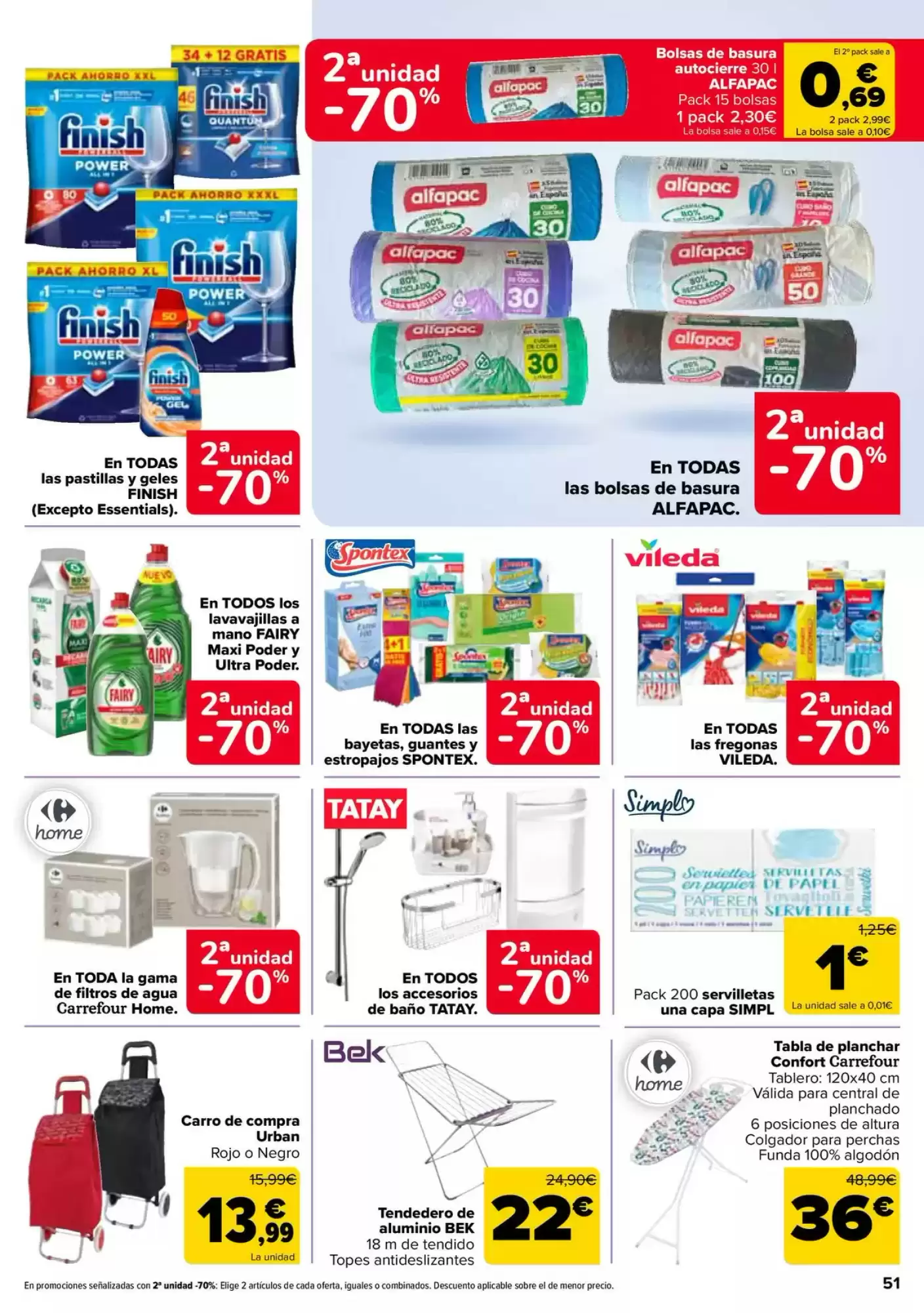 Número de página 51 del folleto promocional de la tienda Carrefour - 50% Que vuelve - fecha de vigencia: desde28.01 bis 12.02