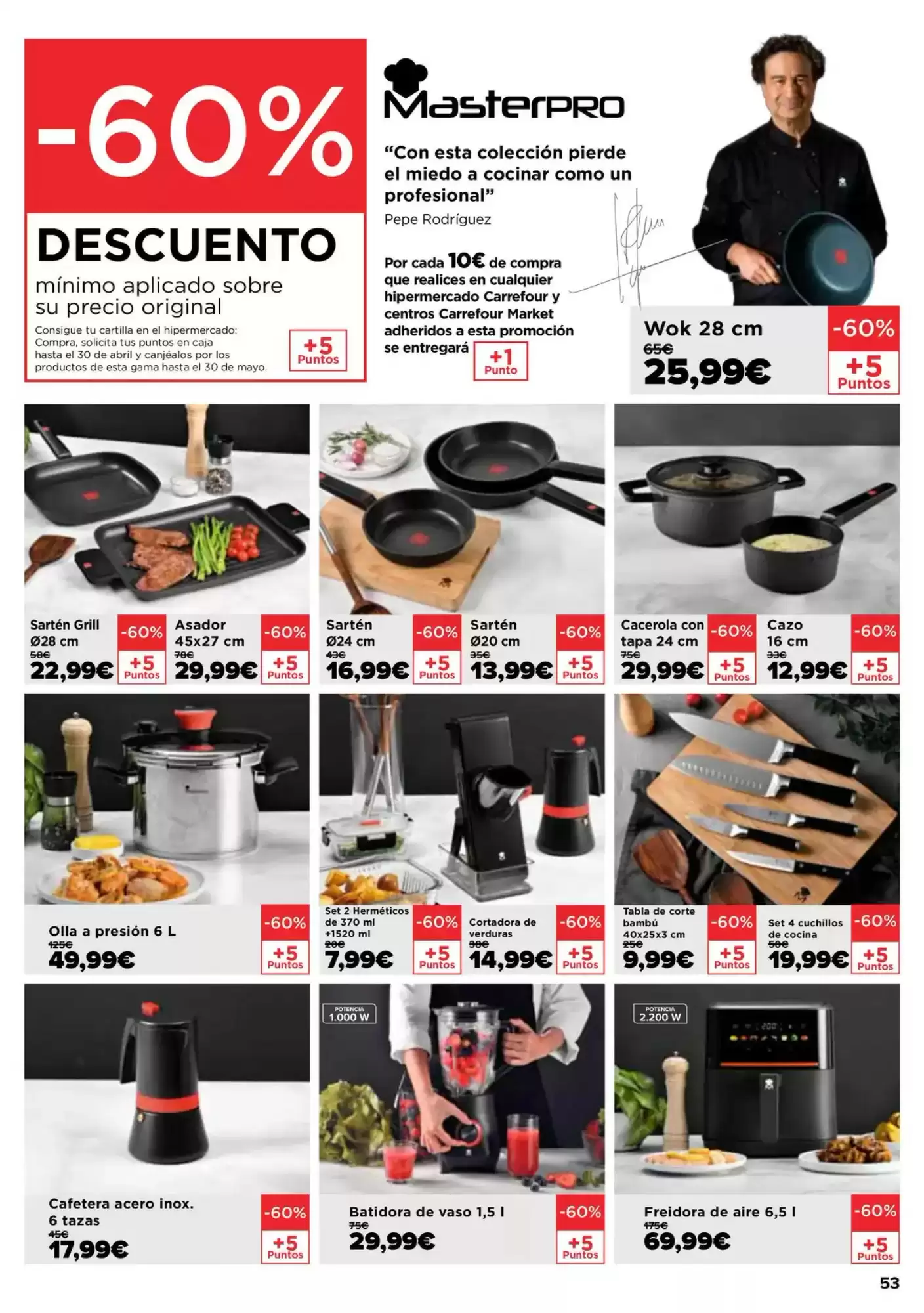 Número de página 53 del folleto promocional de la tienda Carrefour - 50% Que vuelve - fecha de vigencia: desde28.01 bis 12.02