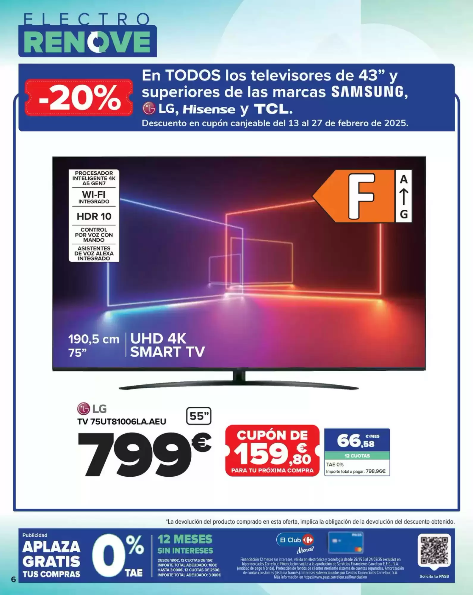 Número de página 6 del folleto promocional de la tienda Carrefour - Electro renove - fecha de vigencia: desde29.01 bis 12.02