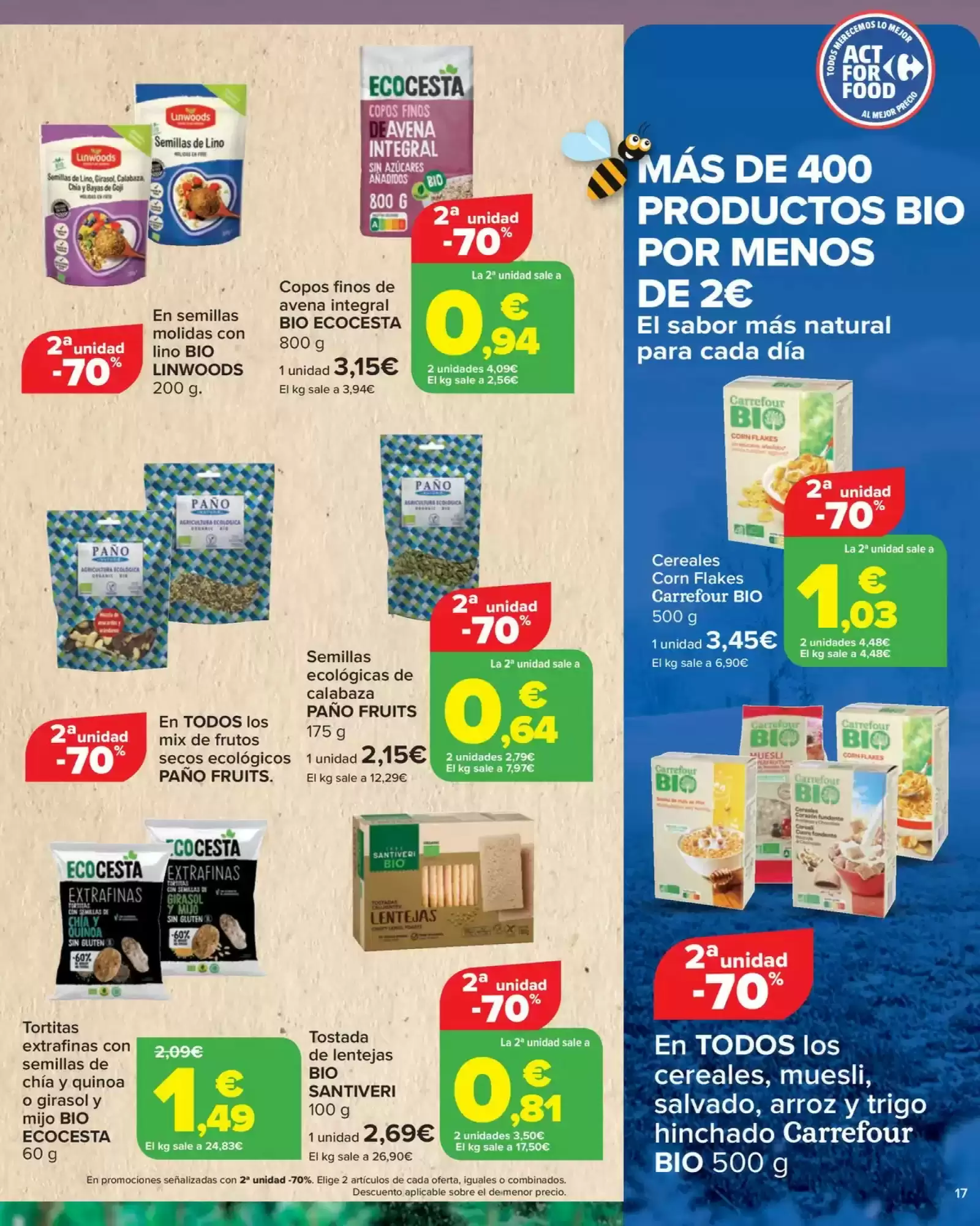 Número de página 17 del folleto promocional de la tienda Carrefour - Act for food - fecha de vigencia: desde28.01 bis 12.02