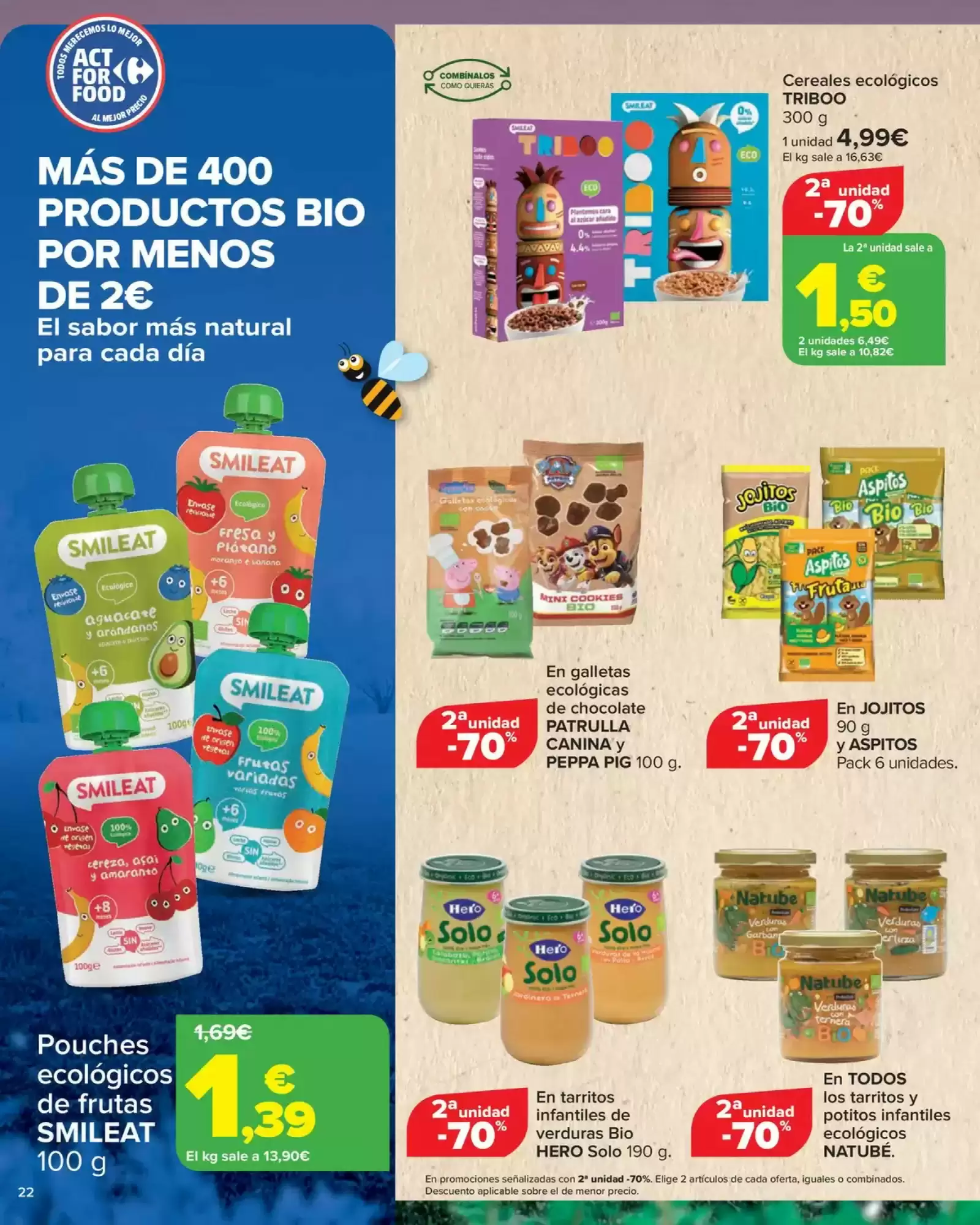 Número de página 22 del folleto promocional de la tienda Carrefour - Act for food - fecha de vigencia: desde28.01 bis 12.02