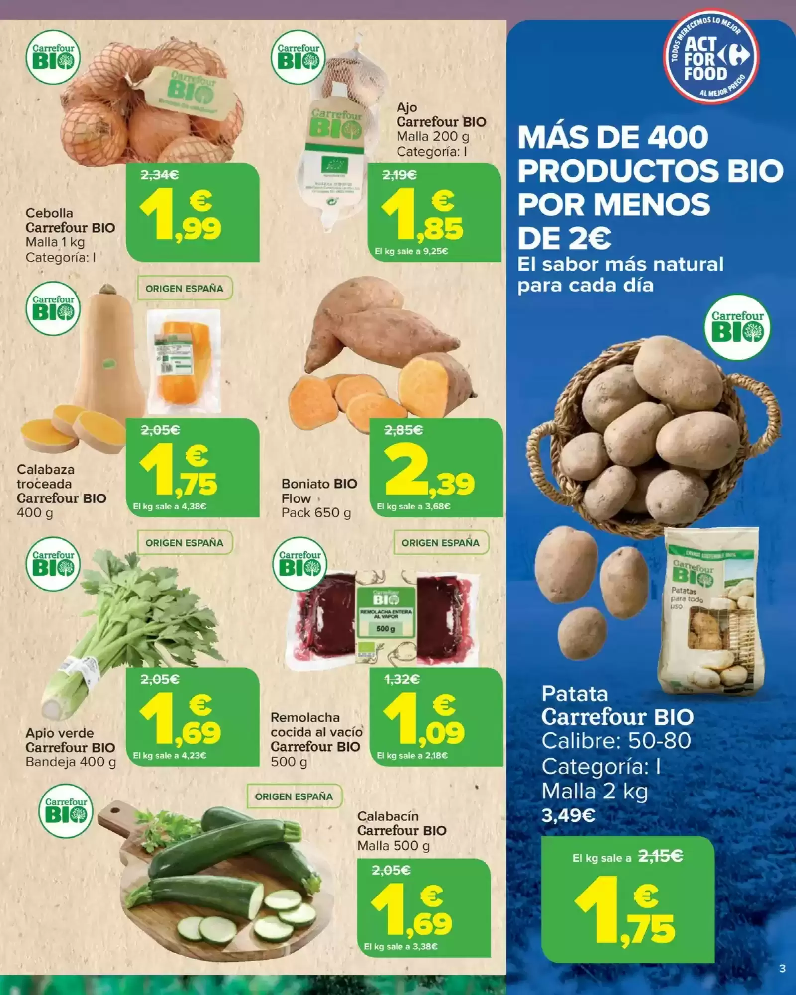 Número de página 3 del folleto promocional de la tienda Carrefour - Act for food - fecha de vigencia: desde28.01 bis 12.02