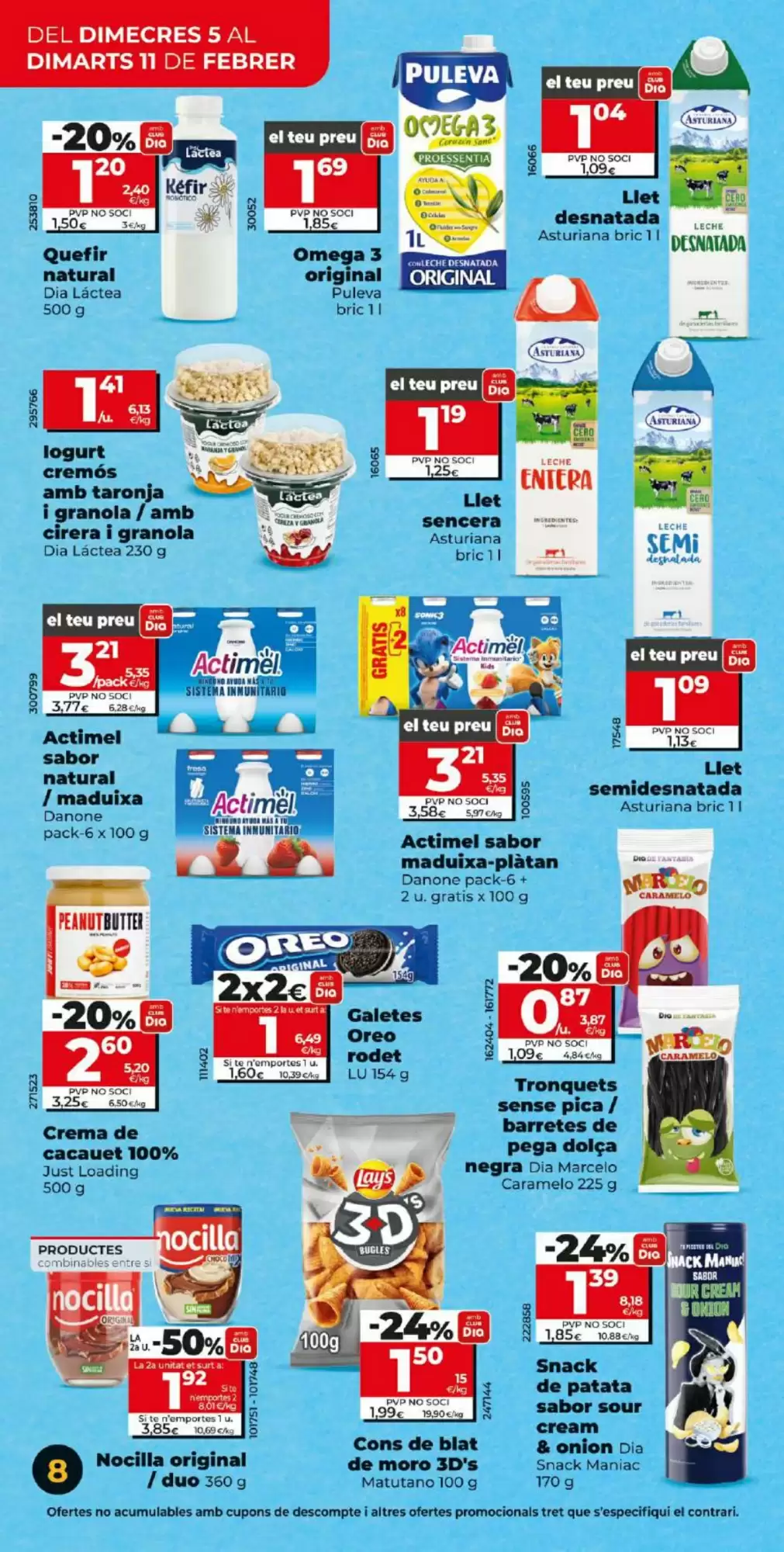 Número de página 8 del folleto promocional de la tienda Dia - Nova qualitat dia confirmada - fecha de vigencia: desde05.02 bis 11.02