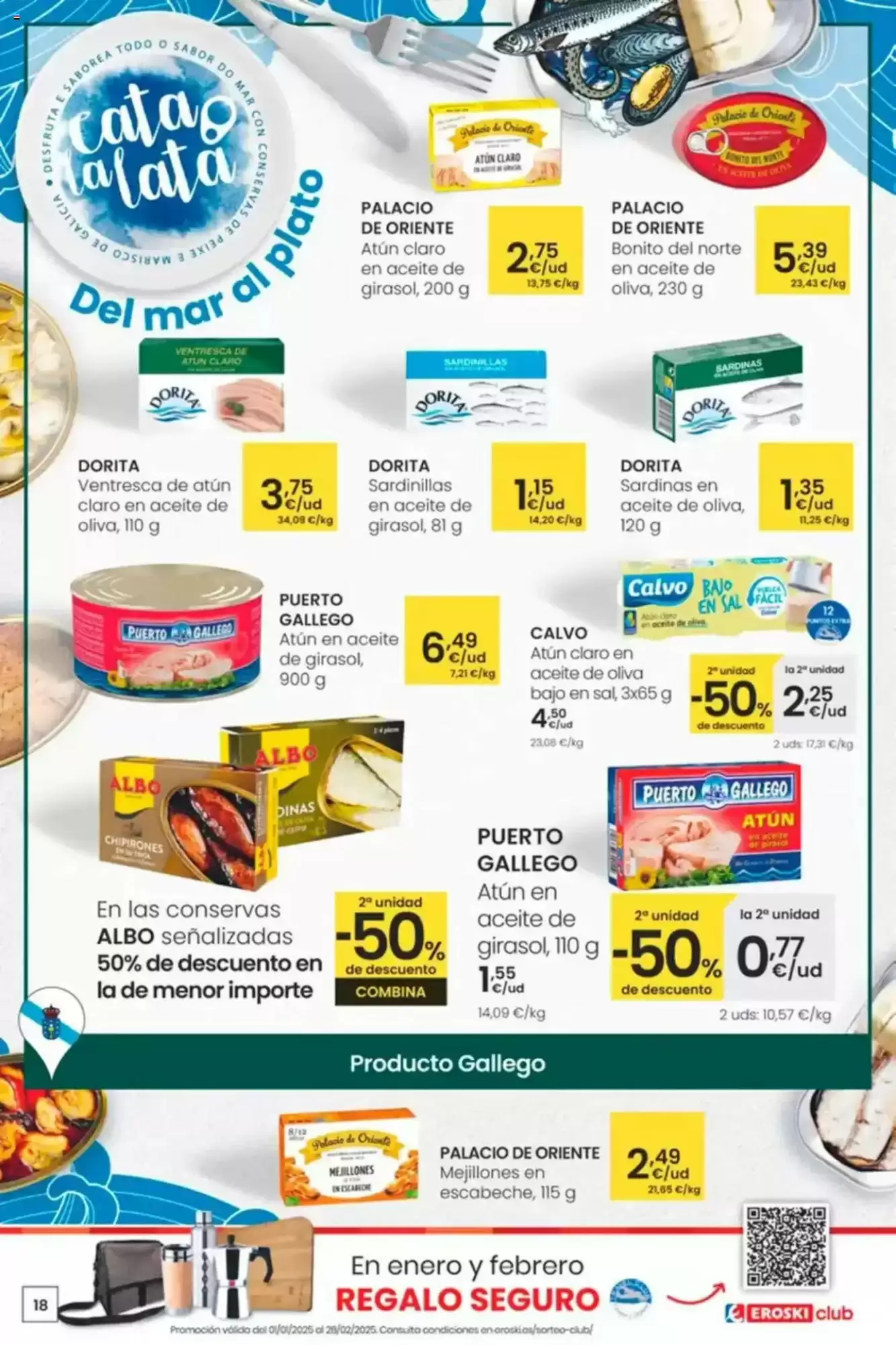 Número de página 18 del folleto promocional de la tienda Eroski - Siempre a buen precio - fecha de vigencia: desde30.01 bis 11.02