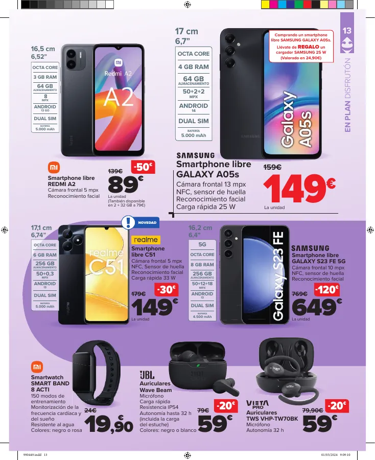 Número de página 13 del folleto promocional de la tienda Carrefour - SEMANA SANTA (Maletas, automóvil, televisores, pequeño electrodoméstico) - fecha de vigencia: desde15.03 bis 08.04