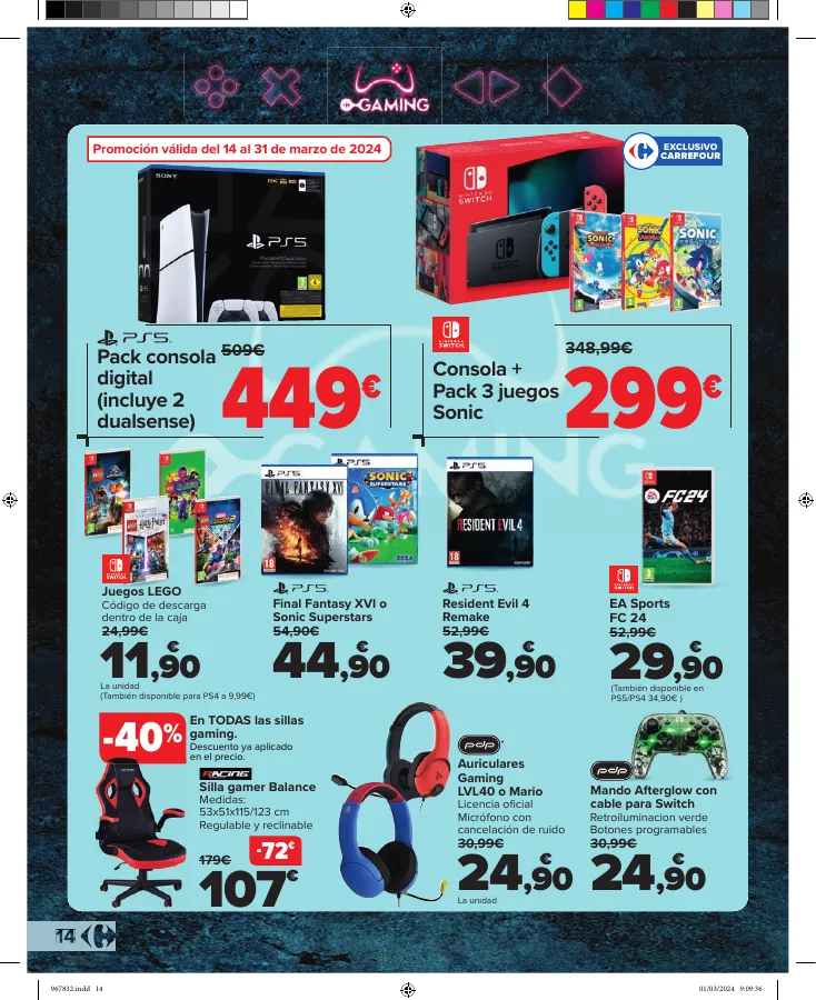 Número de página 14 del folleto promocional de la tienda Carrefour - SEMANA SANTA (Maletas, automóvil, televisores, pequeño electrodoméstico) - fecha de vigencia: desde15.03 bis 08.04