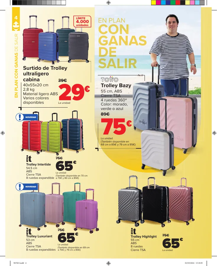 Número de página 4 del folleto promocional de la tienda Carrefour - SEMANA SANTA (Maletas, automóvil, televisores, pequeño electrodoméstico) - fecha de vigencia: desde15.03 bis 08.04