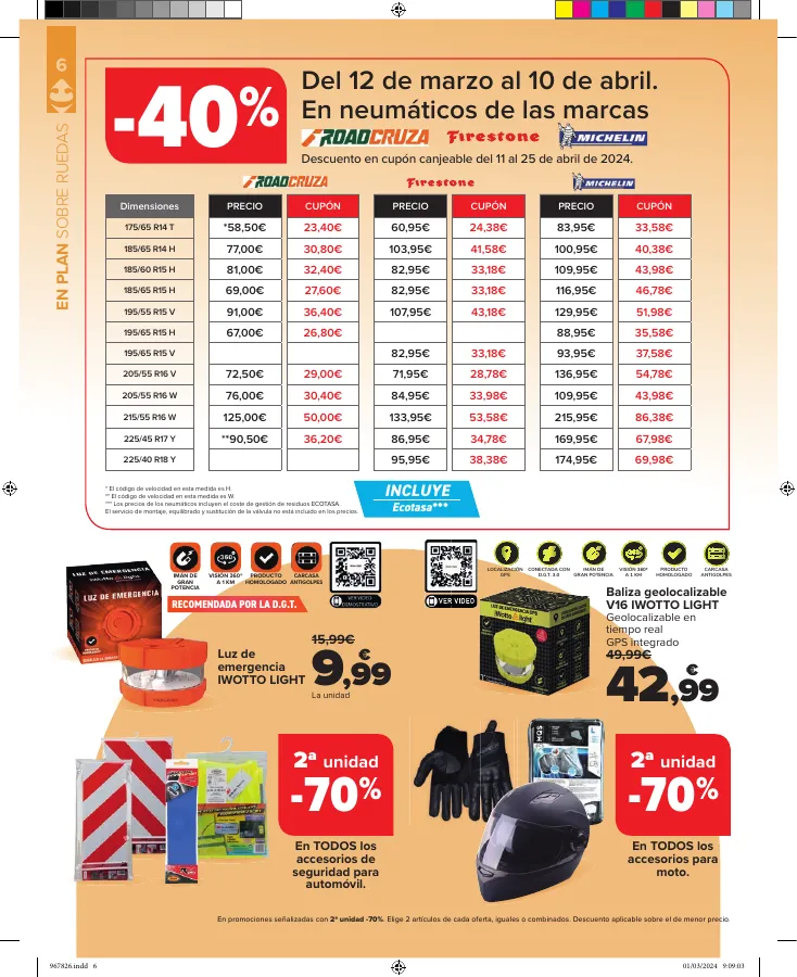 Número de página 6 del folleto promocional de la tienda Carrefour - SEMANA SANTA (Maletas, automóvil, televisores, pequeño electrodoméstico) - fecha de vigencia: desde15.03 bis 08.04