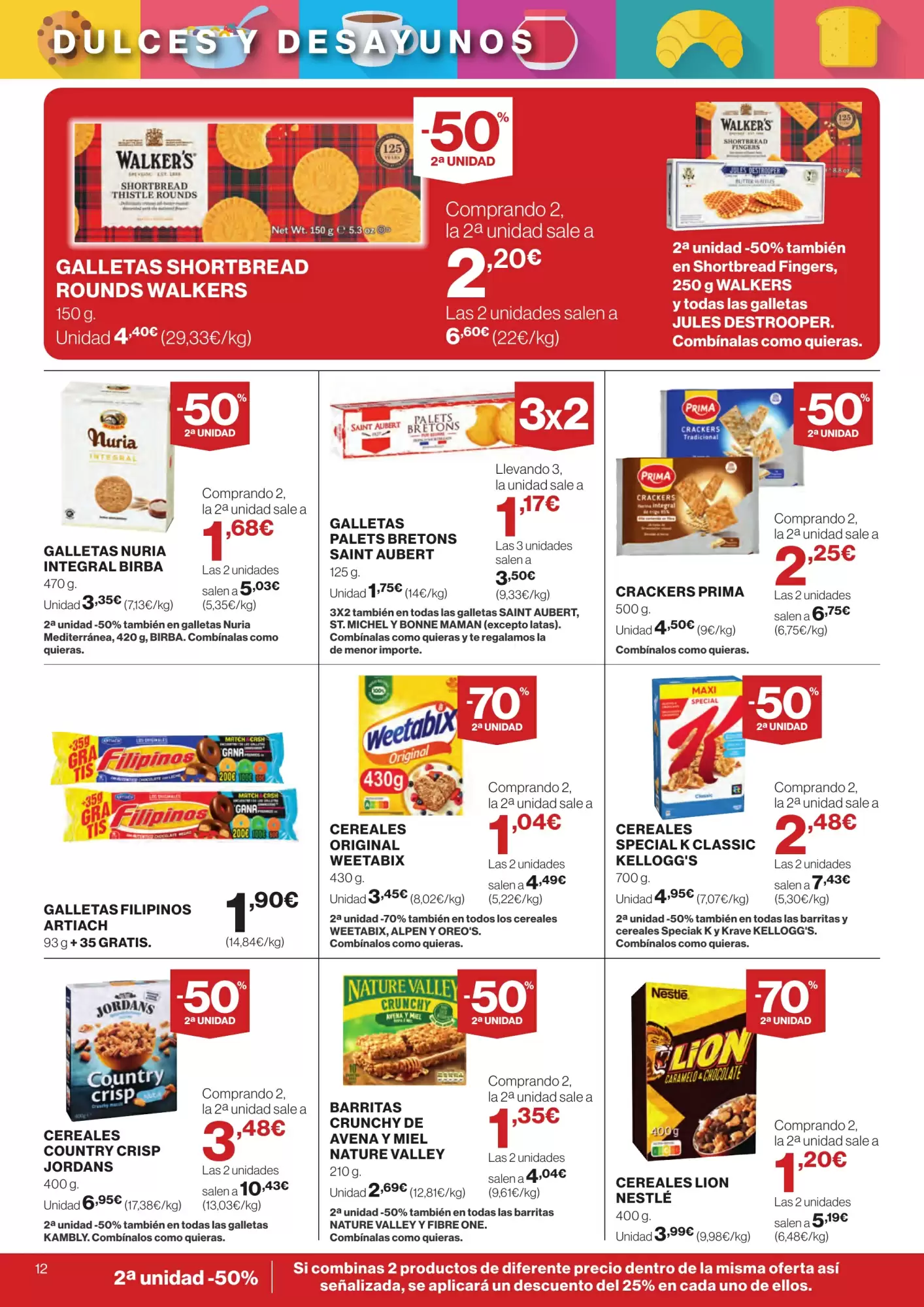 Número de página 12 del folleto promocional de la tienda Hipercor - Buenos precios a doario 3x2 - fecha de vigencia: desde30.01 bis 12.02