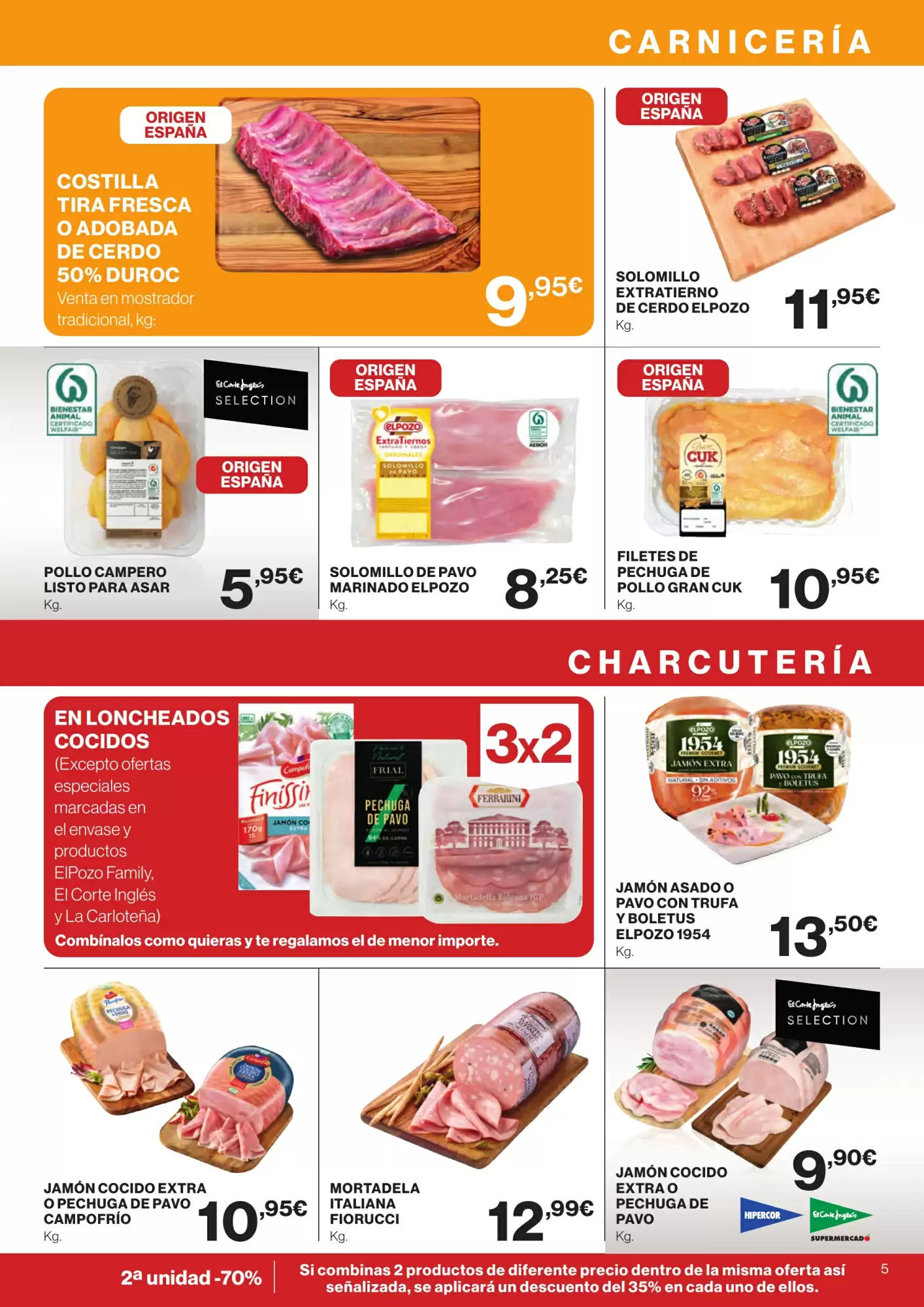 Número de página 5 del folleto promocional de la tienda Hipercor - Buenos precios a doario 3x2 - fecha de vigencia: desde30.01 bis 12.02