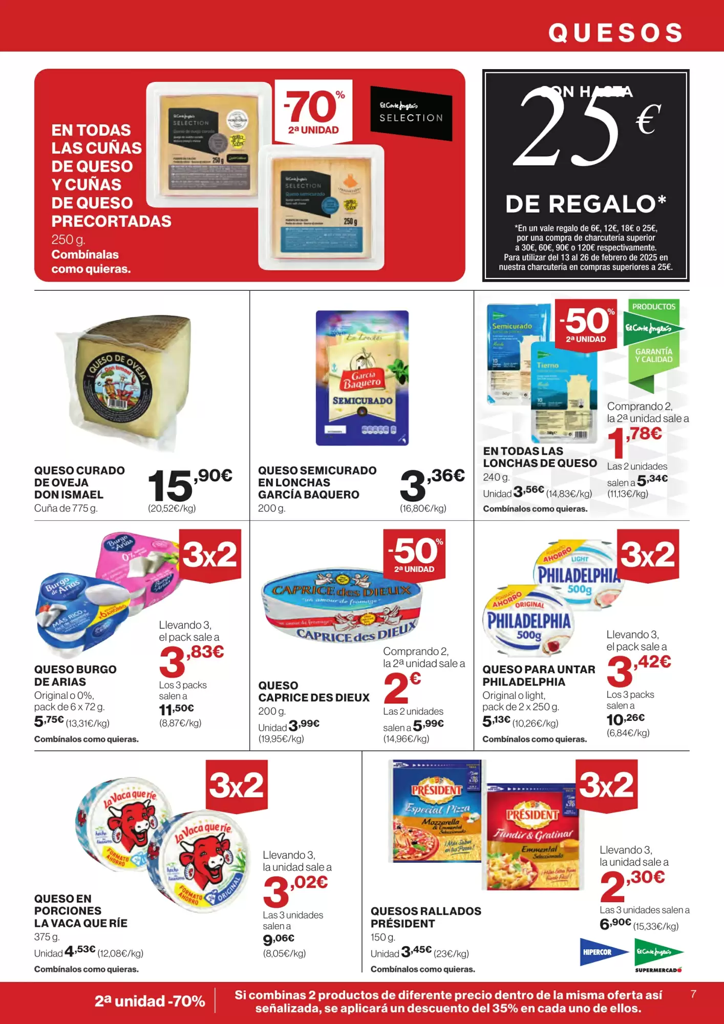 Número de página 7 del folleto promocional de la tienda Hipercor - Buenos precios a doario 3x2 - fecha de vigencia: desde30.01 bis 12.02