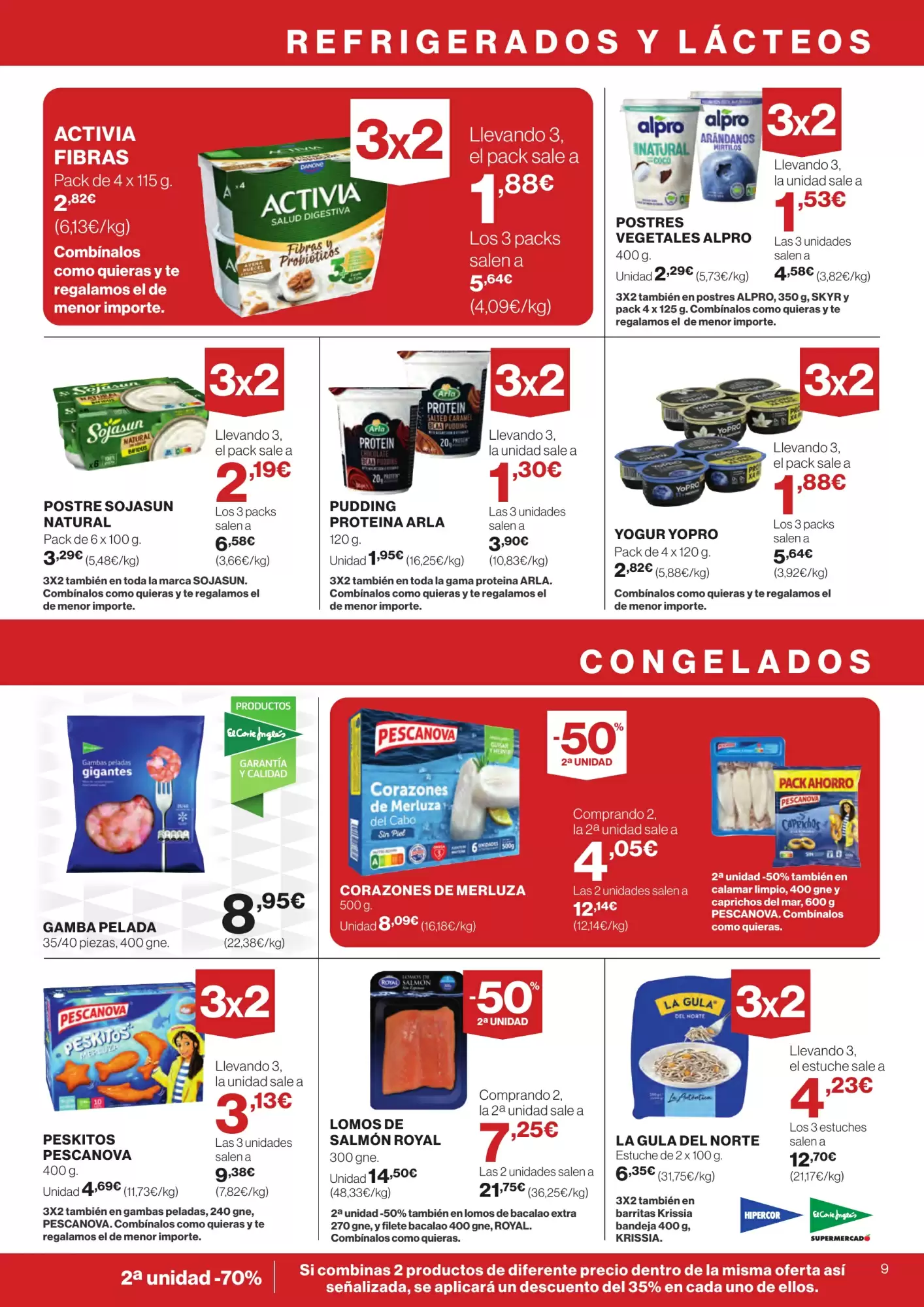 Número de página 9 del folleto promocional de la tienda Hipercor - Buenos precios a doario 3x2 - fecha de vigencia: desde30.01 bis 12.02