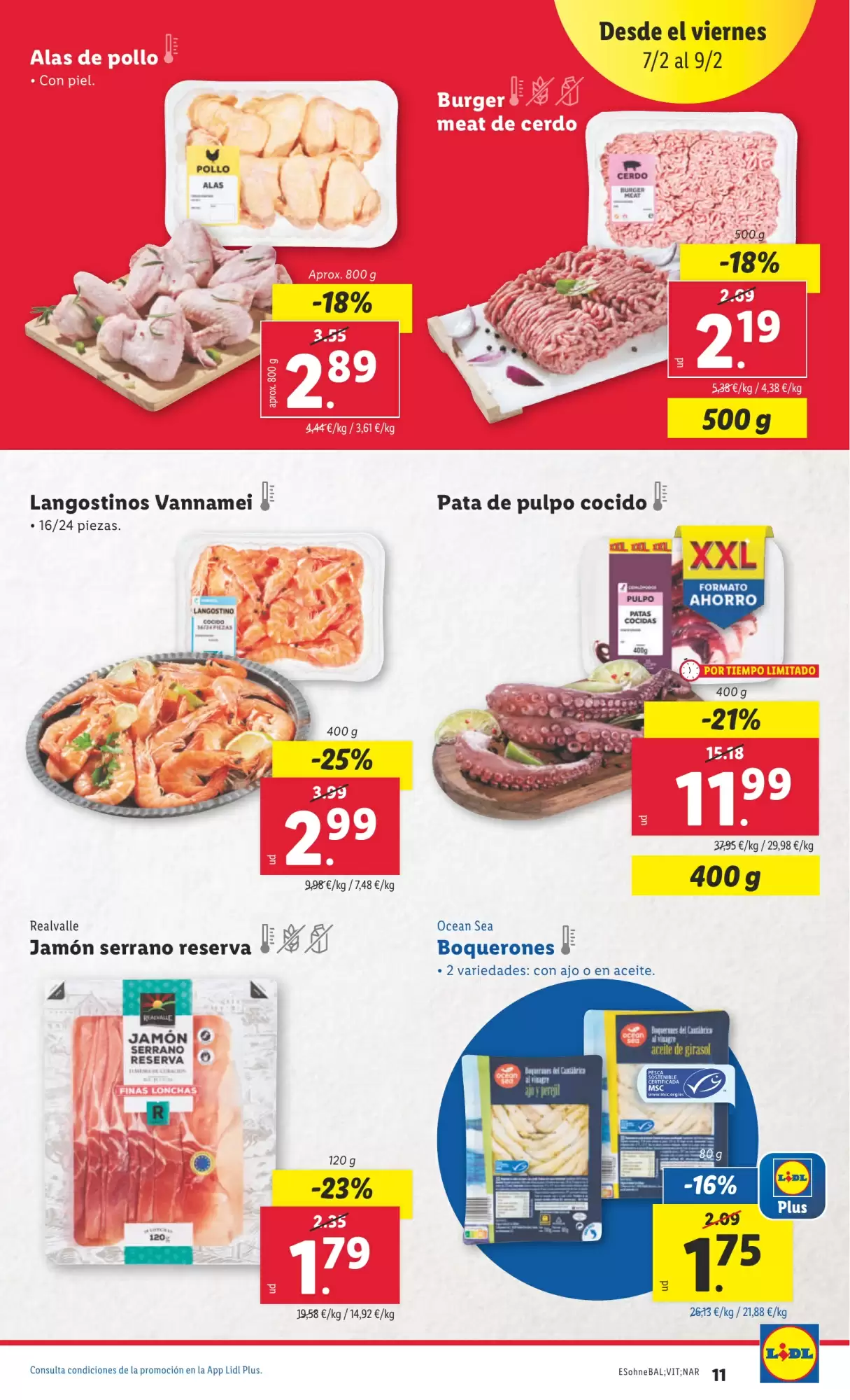 Número de página 11 del folleto promocional de la tienda Lidl - Marca la diferecia - fecha de vigencia: desde03.02 bis 09.02