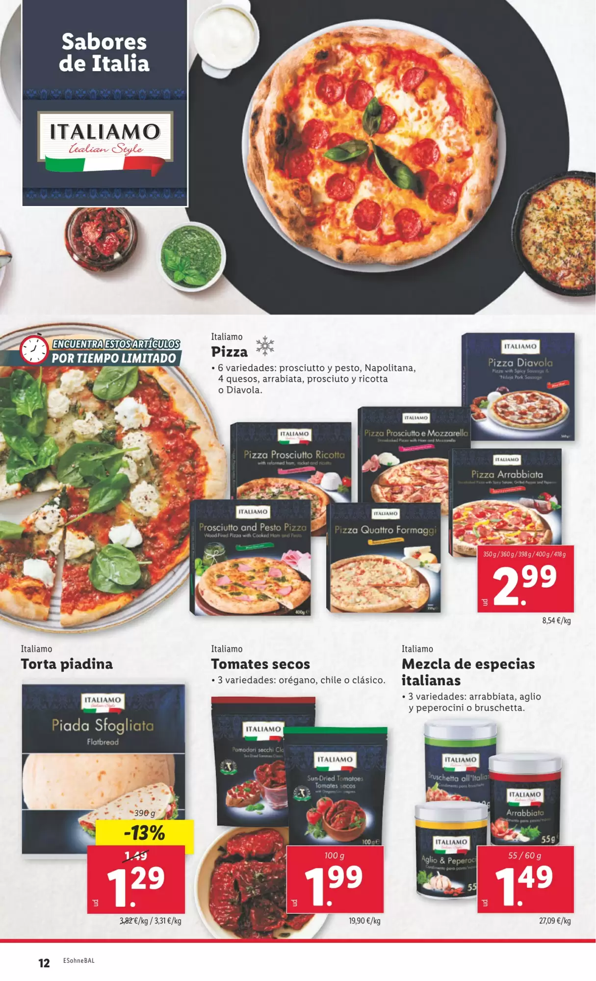 Número de página 12 del folleto promocional de la tienda Lidl - Marca la diferecia - fecha de vigencia: desde03.02 bis 09.02