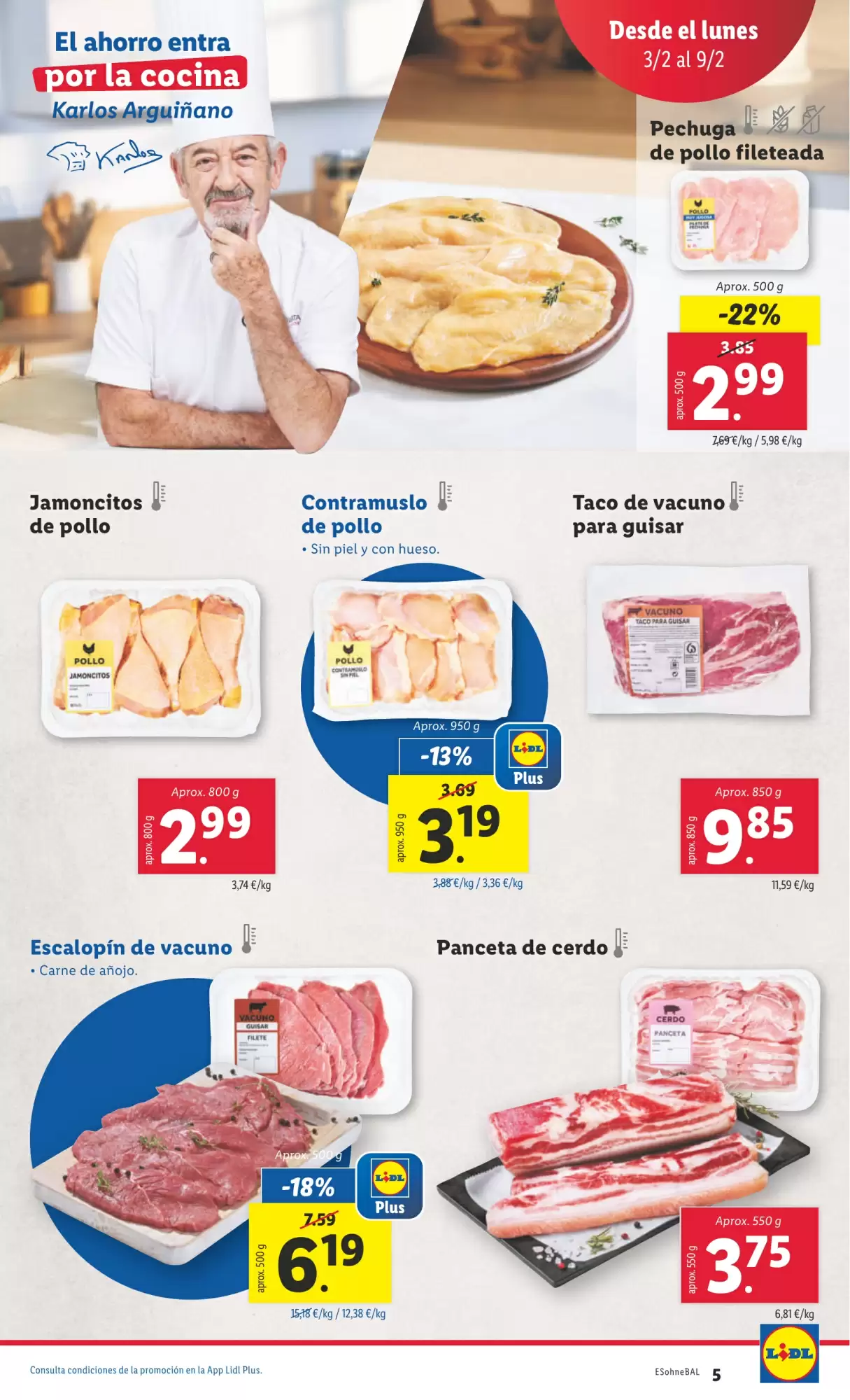 Número de página 5 del folleto promocional de la tienda Lidl - Marca la diferecia - fecha de vigencia: desde03.02 bis 09.02