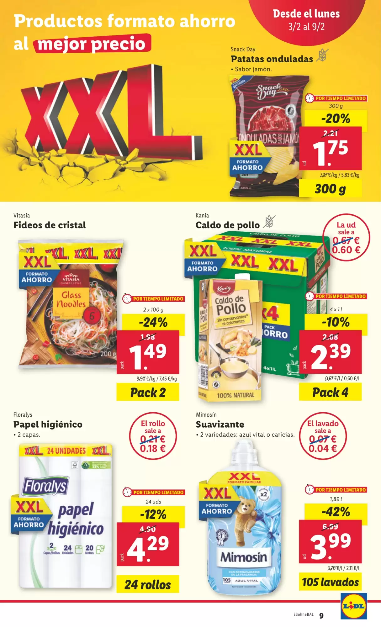 Número de página 9 del folleto promocional de la tienda Lidl - Marca la diferecia - fecha de vigencia: desde03.02 bis 09.02