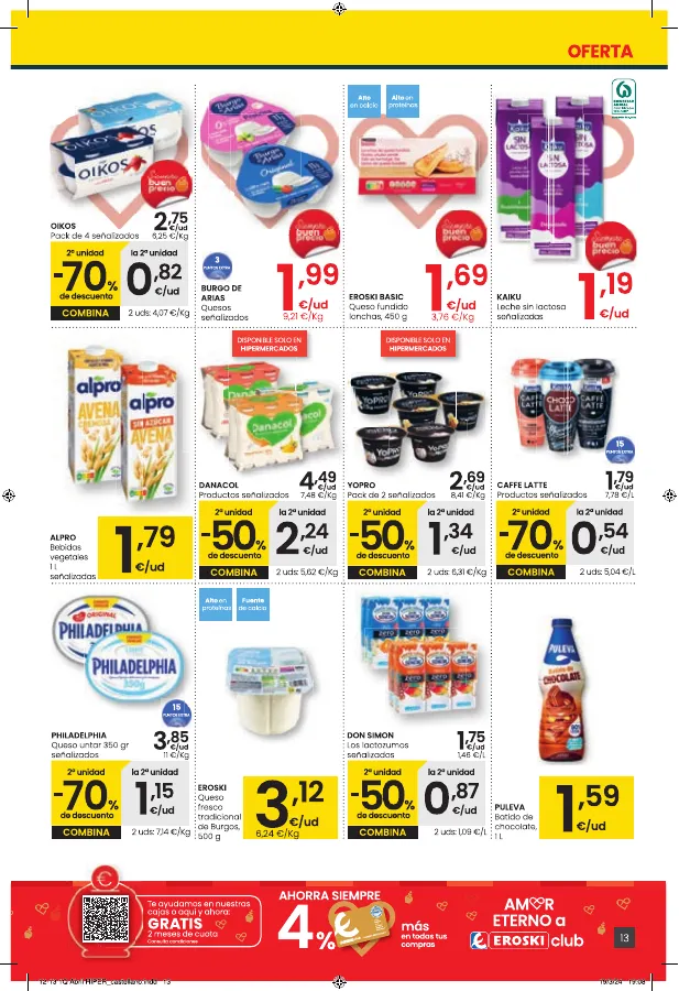 Número de página 13 del folleto promocional de la tienda Eroski - Hipermercado EROSKI - fecha de vigencia: desde04.04 bis 16.04