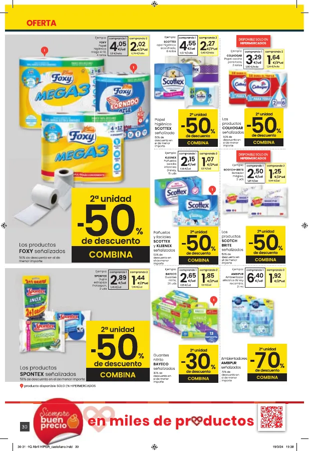 Número de página 30 del folleto promocional de la tienda Eroski - Hipermercado EROSKI - fecha de vigencia: desde04.04 bis 16.04