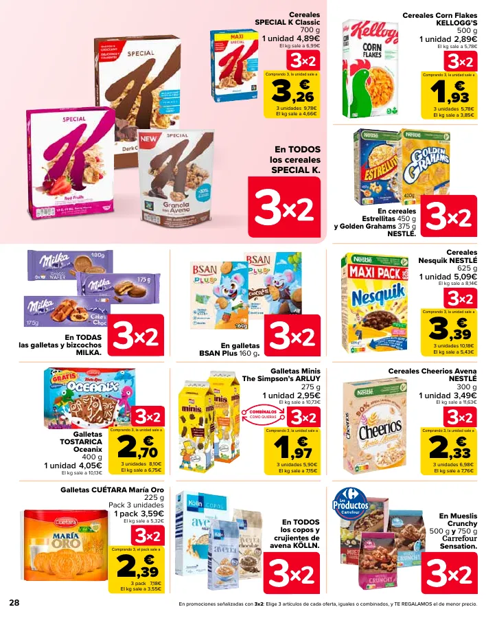 Número de página 30 del folleto promocional de la tienda Carrefour - 50% Q VUELVE (Alimentación) + 3x2 (Alimentación, Drogueria, Perfumeria y comida de animales) - fecha de vigencia: desde11.04 bis 24.04