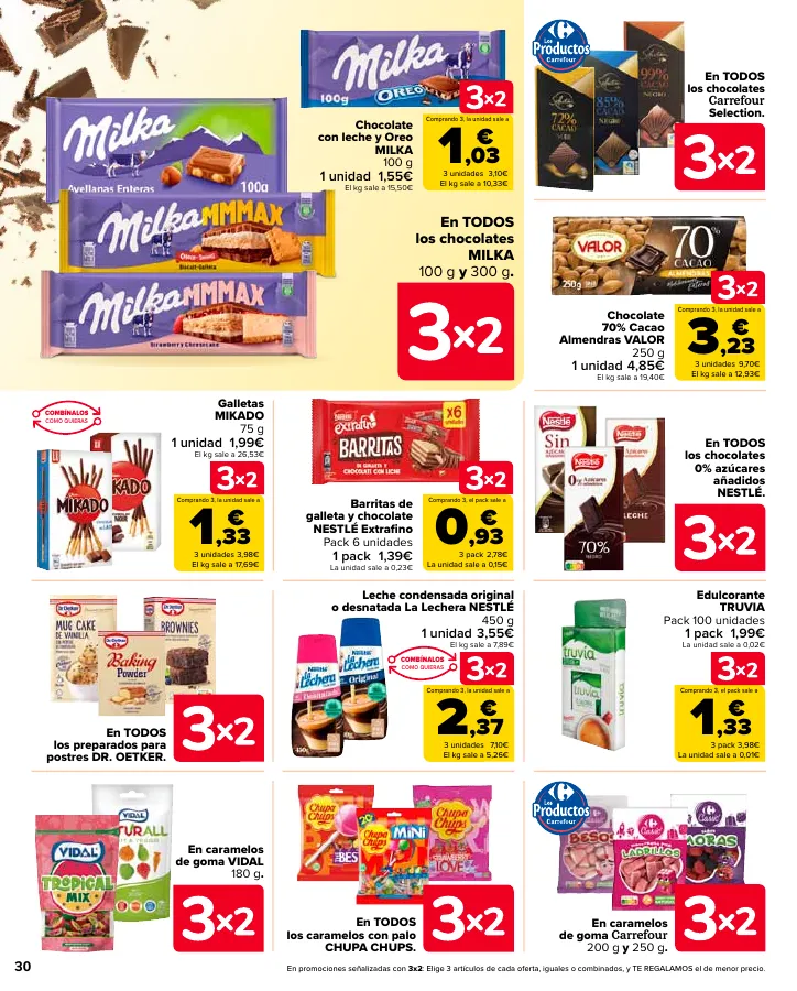 Número de página 32 del folleto promocional de la tienda Carrefour - 50% Q VUELVE (Alimentación) + 3x2 (Alimentación, Drogueria, Perfumeria y comida de animales) - fecha de vigencia: desde11.04 bis 24.04